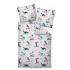 BETTWÄSCHE Makosatin 135/200 cm  - Silberfarben/Multicolor, Design, Textil (135/200cm) - Janine