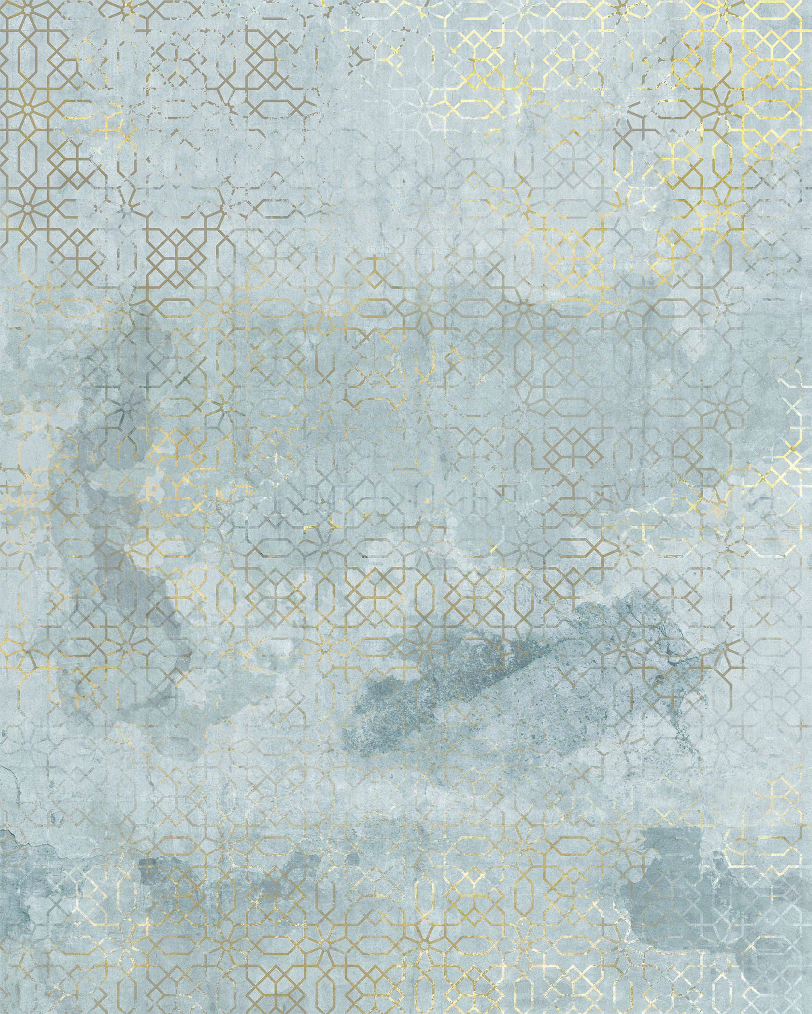 Xora Vliestapete Blau, Grün 200x250 cm