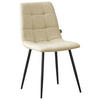 STUHL  in Eisen Webstoff Holz, Metall, Textil  - Beige/Schwarz, MODERN, Holz/Textil (45/86/55cm) - Livetastic