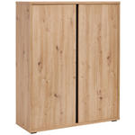 SCHUHSCHRANK 97,5/120/33,8 cm  - Eichefarben/Anthrazit, MODERN, Holzwerkstoff/Kunststoff (97,5/120/33,8cm) - Xora