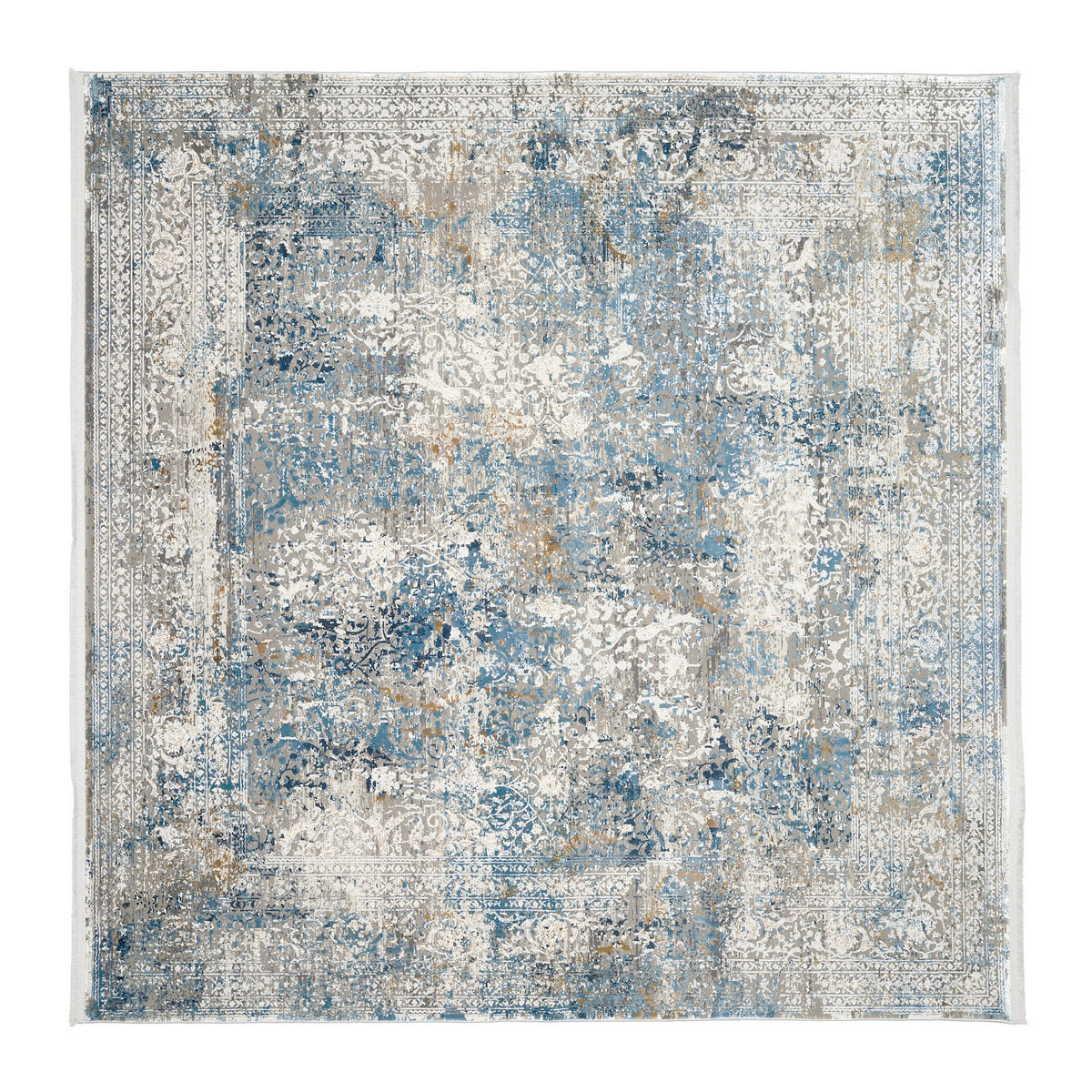 WEBTEPPICH 240/240 cm Avignon Blau, Grau  - Blau/Grau, Design, Textil (240/240cm) - Dieter Knoll