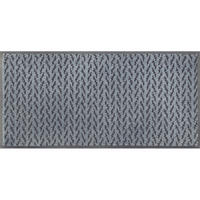 LÄUFER Duo Denim Anthrazit, Blaugrau  - Anthrazit/Blaugrau, Design, Kunststoff/Textil (35/75cm) - wash+dry