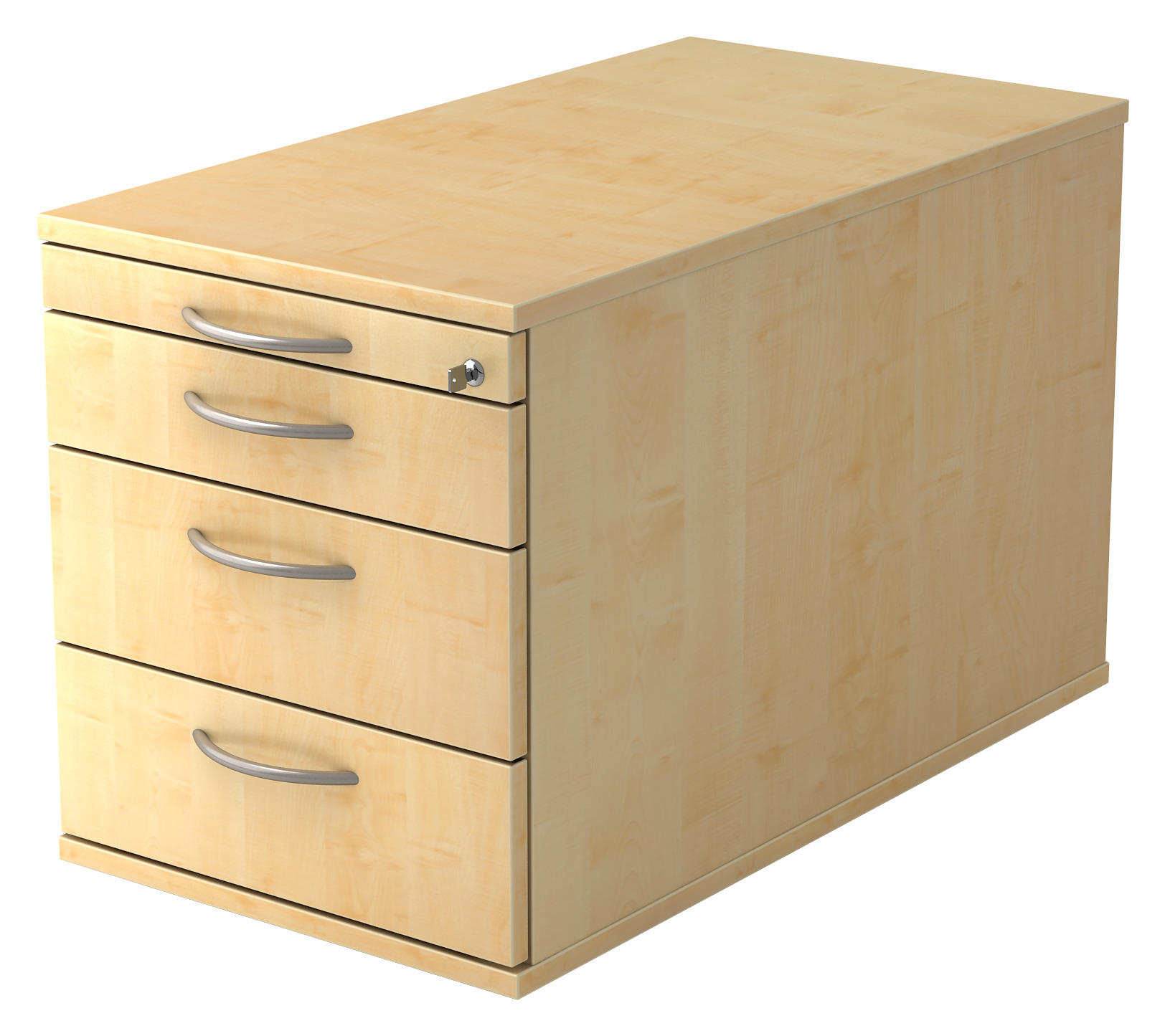 ROLLCONTAINER Ahornfarben - Silberfarben/Ahornfarben, KONVENTIONELL, Metall (42,8/51,2/80cm) - Venda