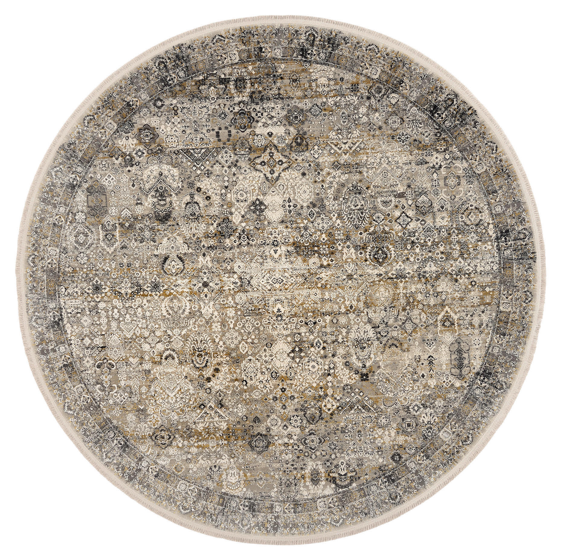 WEBTEPPICH 240 cm Toulon Grau, Goldfarben  - Goldfarben/Grau, LIFESTYLE, Textil (240cm) - Dieter Knoll