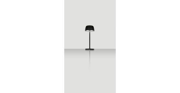 AKKU-TISCHLEUCHTE Las Vegas 10,5/27 cm - Transparent/Schwarz, Design, Kunststoff/Metall (10,5/27cm) - Novel
