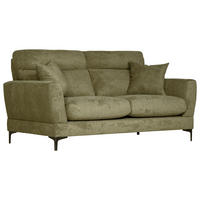 2-SITS SOFFA i trä, metall, textil olivgrön  - olivgrön/svart, Klassisk, metall/trä (185/98/101cm) - Novel