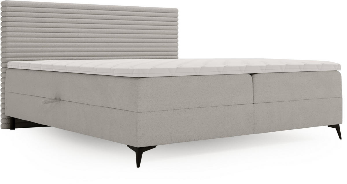 BOXBETT 180/200 cm  in Grau  - Schwarz/Grau, Design, Holz/Holzwerkstoff (180/200cm) - Xora
