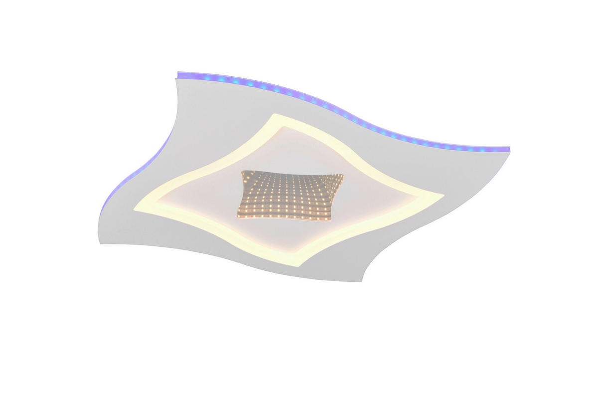 Plafonieră Cu Led - alb, Design, metal (50/50/6cm)