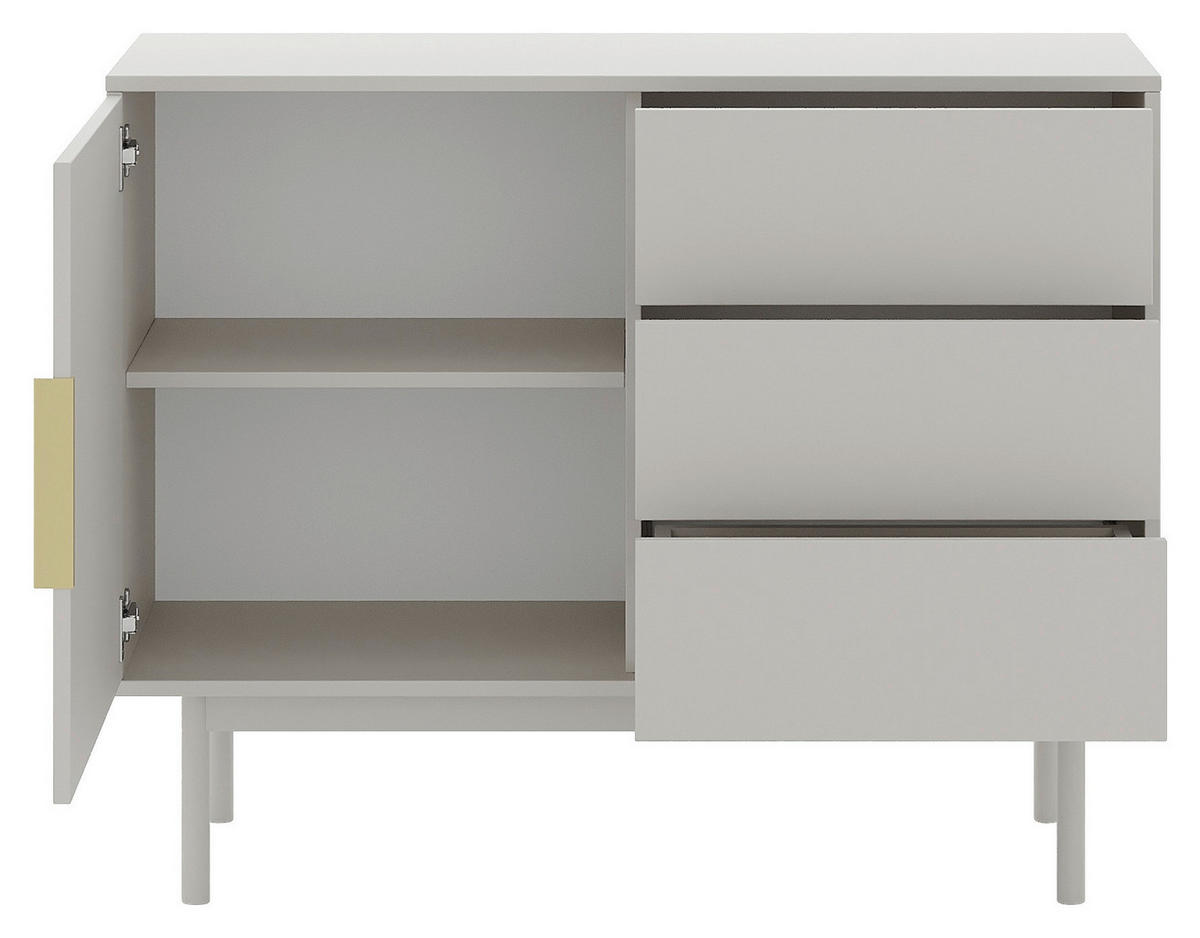 KOMMODE Viva  in 104/82/39 cm  - Kaschmir/Goldfarben, Design, Holz/Holzwerkstoff (104/82/39cm) - Boxxx