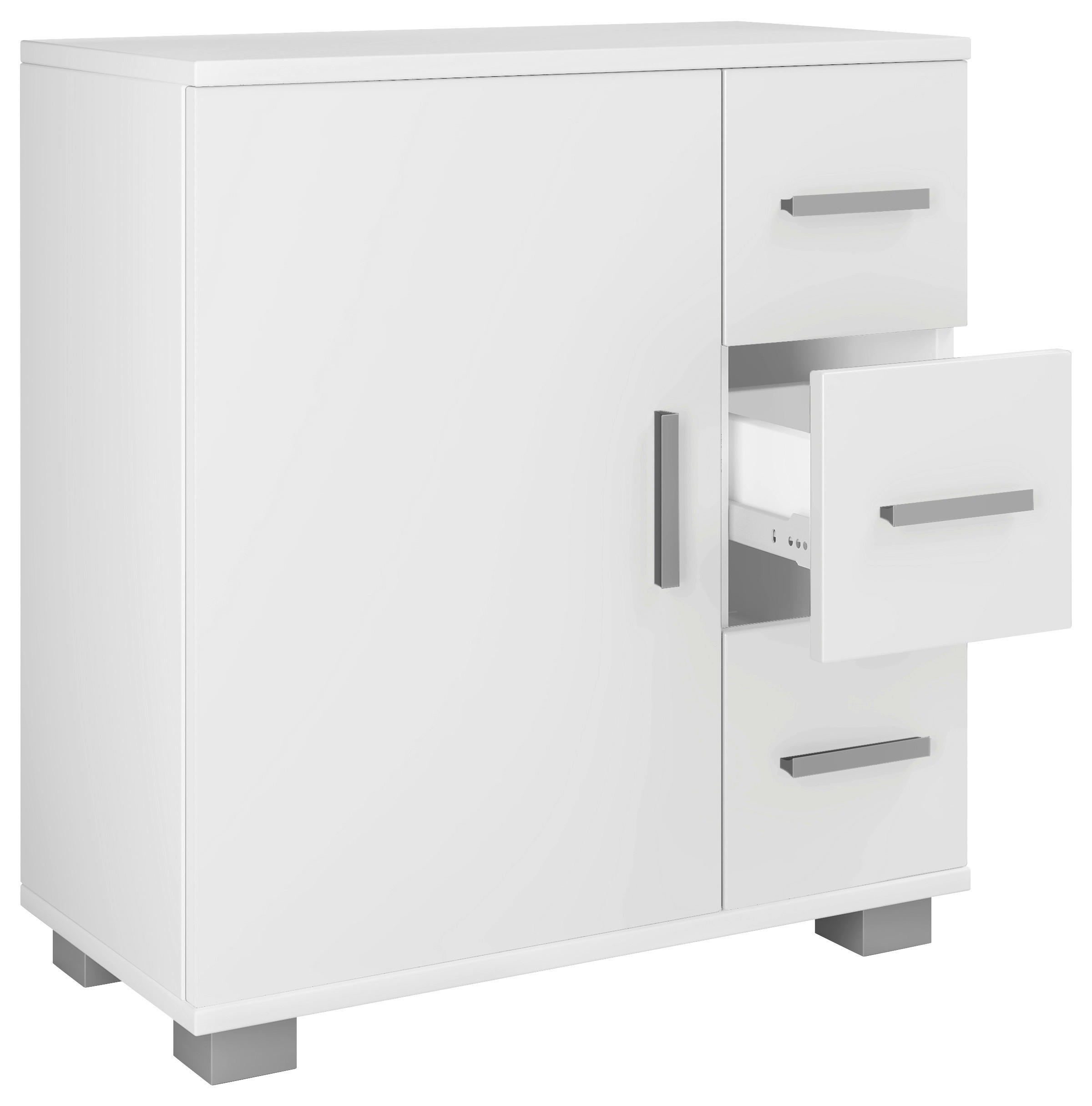 UNTERSCHRANK 60/65/30,4 cm   - Weiß/Grau, MODERN, Holzwerkstoff/Kunststoff (60/65/30,4cm) - MID.YOU