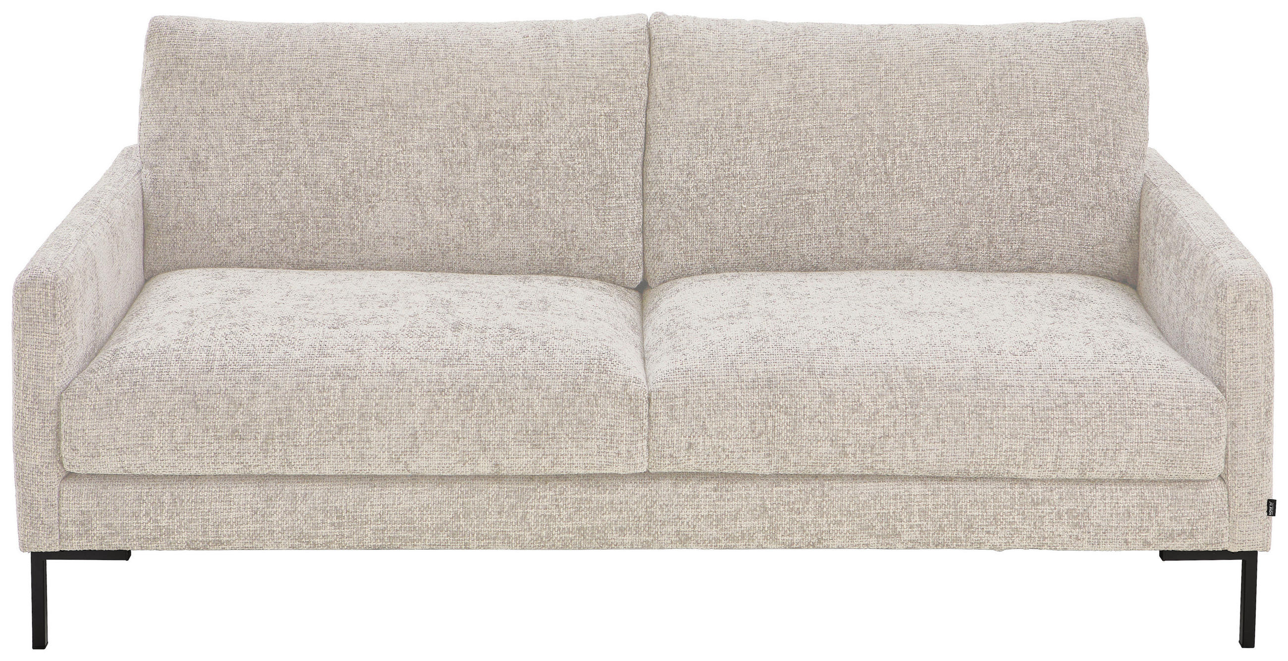 3-SITZER-SOFA Webstoff Creme  - Creme/Schwarz, KONVENTIONELL, Textil/Metall (196/78/90cm) - Hom`in