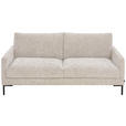 3-SITZER-SOFA in Webstoff Creme  - Creme/Schwarz, KONVENTIONELL, Textil/Metall (196/78/90cm) - Hom`in