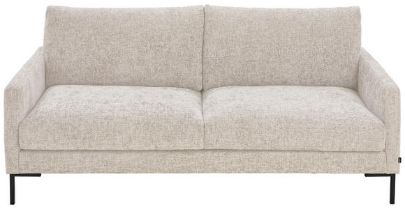 3-SITZER-SOFA in Webstoff Creme  - Creme/Schwarz, KONVENTIONELL, Textil/Metall (196/78/90cm) - Hom`in