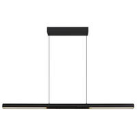 LED-HÄNGELEUCHTE 120/8/150 cm    - Opal/Schwarz, Design, Kunststoff/Metall (120/8/150cm) - Globo