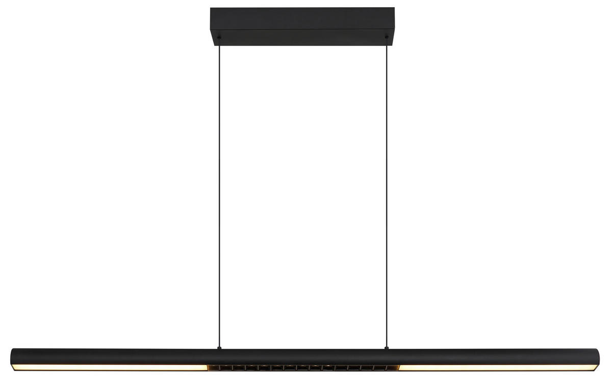 LED-HÄNGELEUCHTE 120/8/150 cm    - Opal/Schwarz, Design, Kunststoff/Metall (120/8/150cm) - Globo