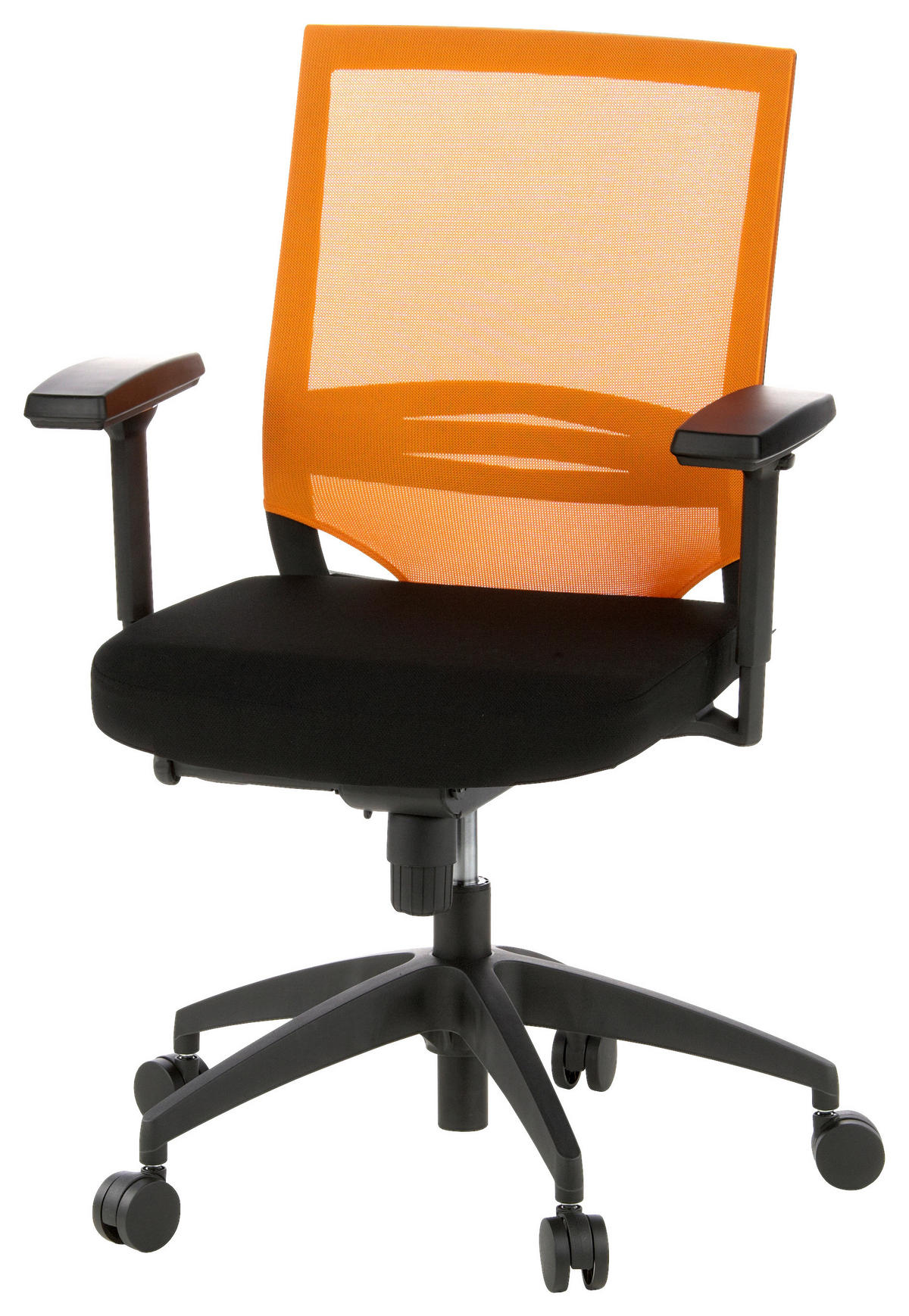 SNURRSTOL  i nätklädsel, flatväv orange, svart  - orange/svart, Modern, textil/plast (59/108/44cm) - MID.YOU