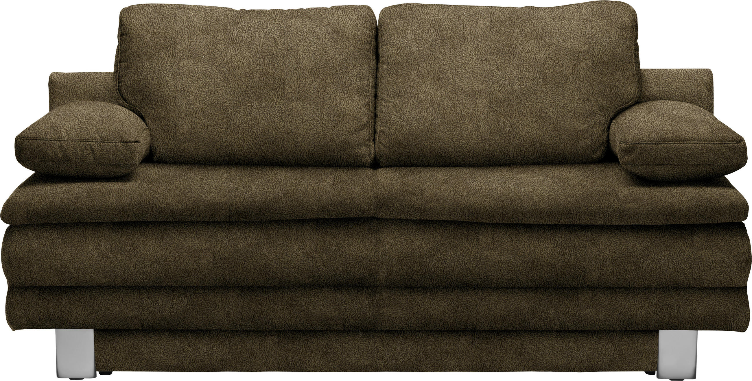 SCHLAFSOFA Flachgewebe Grün  - Chromfarben/Grün, Design, Textil/Metall (194/96/86cm) - Novel