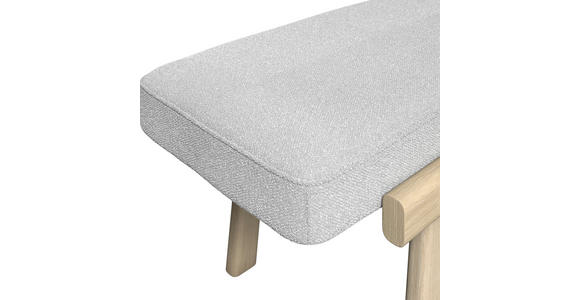 SITZBANK 190/45/55 cm Flachgewebe Taupe, Eschefarben, Sandfarben Esche massiv  - Taupe/Sandfarben, ROMANTIK / LANDHAUS, Holz/Textil (190/45/55cm) - Dieter Knoll