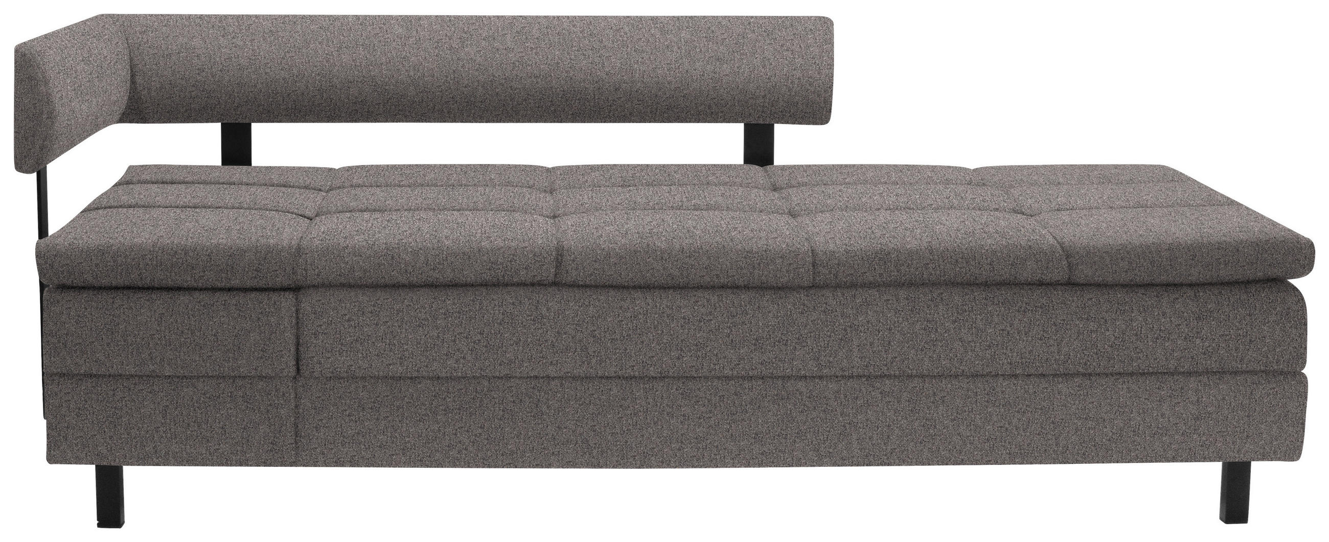 LIEGE  in Flachgewebe Grau  - Schwarz/Grau, MODERN, Textil/Metall (208/77/98cm) - Joka