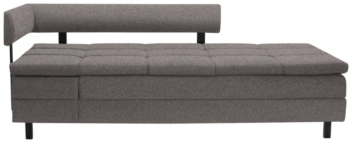 LIEGE  in Flachgewebe Grau  - Schwarz/Grau, MODERN, Textil/Metall (208/77/98cm) - Joka