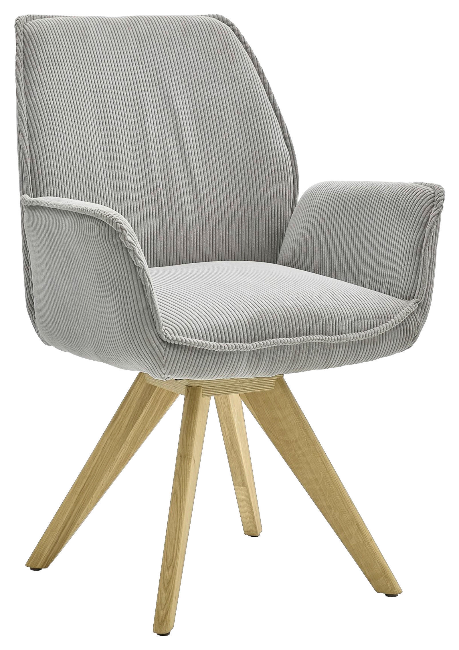 ARMLEHNSTUHL  in Cord  - Wildeiche/Eichefarben, Design, Holz/Textil (63/91/65cm) - Musterring