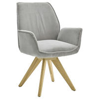 ARMLEHNSTUHL  in Cord  - Wildeiche/Eichefarben, Design, Holz/Textil (63/91/65cm) - Musterring