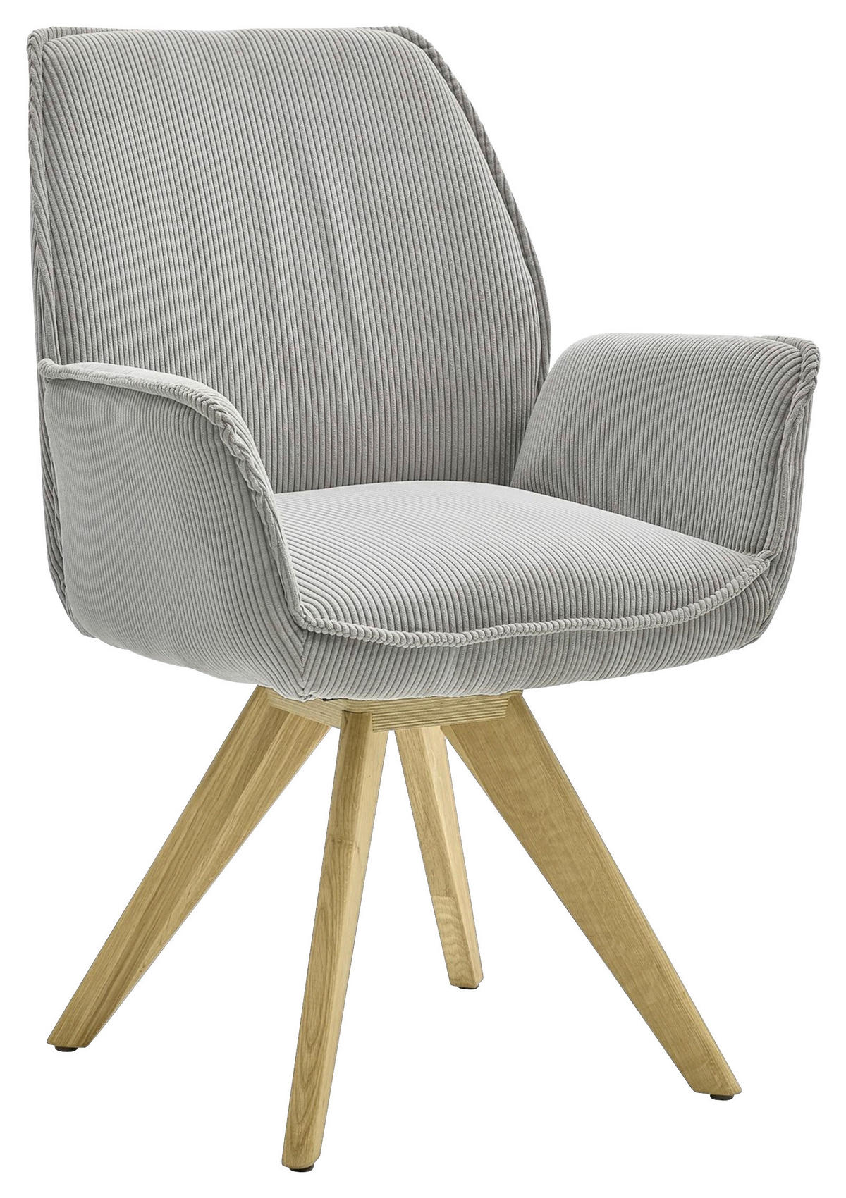 ARMLEHNSTUHL  in Cord  - Wildeiche/Eichefarben, Design, Holz/Textil (63/91/65cm) - Musterring