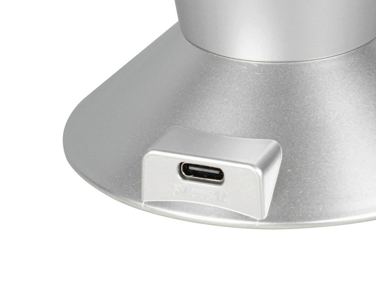 LED-TISCHLEUCHTE Holly 9/34,5 cm  - Transparent/Titanfarben, LIFESTYLE, Kunststoff (9/34,5cm)