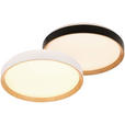 LED-DECKENLEUCHTE Nashville 48/8 cm  - Schwarz/Sonoma Eiche, Basics, Kunststoff/Metall (48/8cm) - Novel