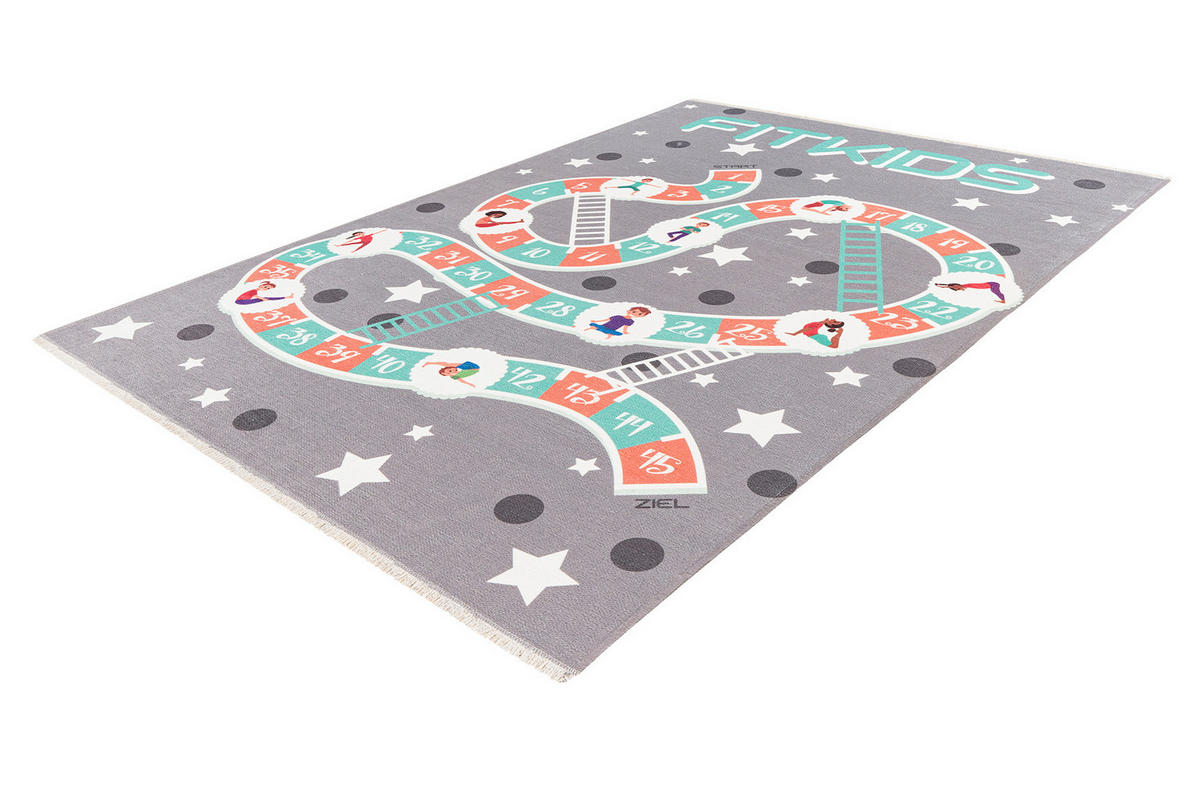 COVOR PENTRU COPII - alb/turcoaz, Trend, textil (115/170cm) - Ben'n'jen