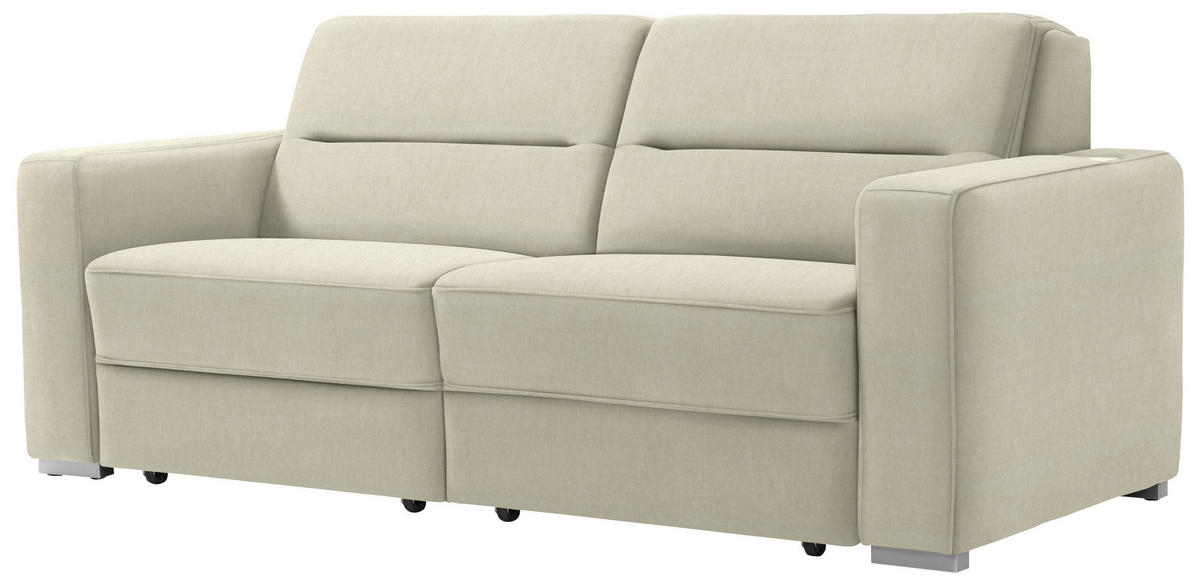SCHLAFSOFA in Textil Sandfarben  - Sandfarben, Konventionell, Textil/Metall (202/86/92cm) - Sedda