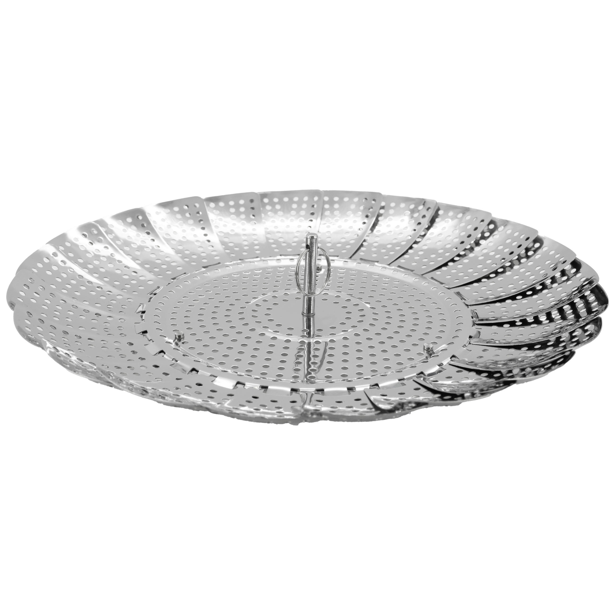 Coș Pentru Gătit La Aburi  28 cm  - culoare inox, Basics, metal (28cm) - Homeware Profession.