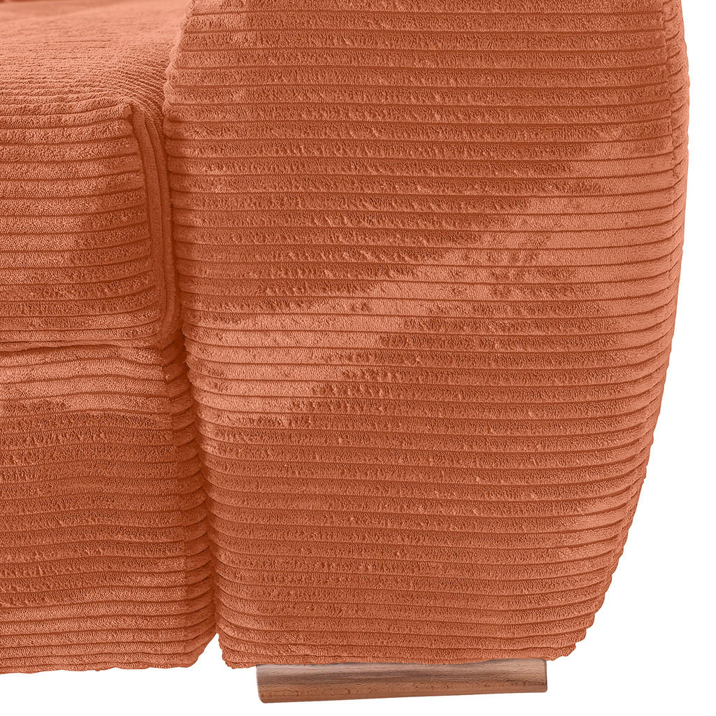 Thumbnail - Carryhome Ecksofa, Rost, Textil, Buche, massiv, 2-3-Sitzer, Füllung: Schaumstoff, Ottomane rechts, L-Form, einmalig seit...