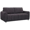 SCHLAFSOFA Leinenoptik Dunkelgrau  - Dunkelgrau/Schwarz, Design, Kunststoff/Textil (198/91/100cm) - Carryhome