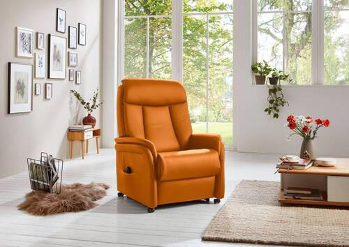 FERNSEHSESSEL in Orange  - Orange, Konventionell, Leder/Kunststoff (80/107/84cm) - Valdera