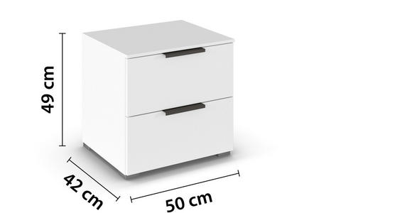 NACHTSCHRANK 50/49/42 cm  - Silberfarben/Graphitfarben, Trend, Holzwerkstoff/Metall (50/49/42cm) - Novel