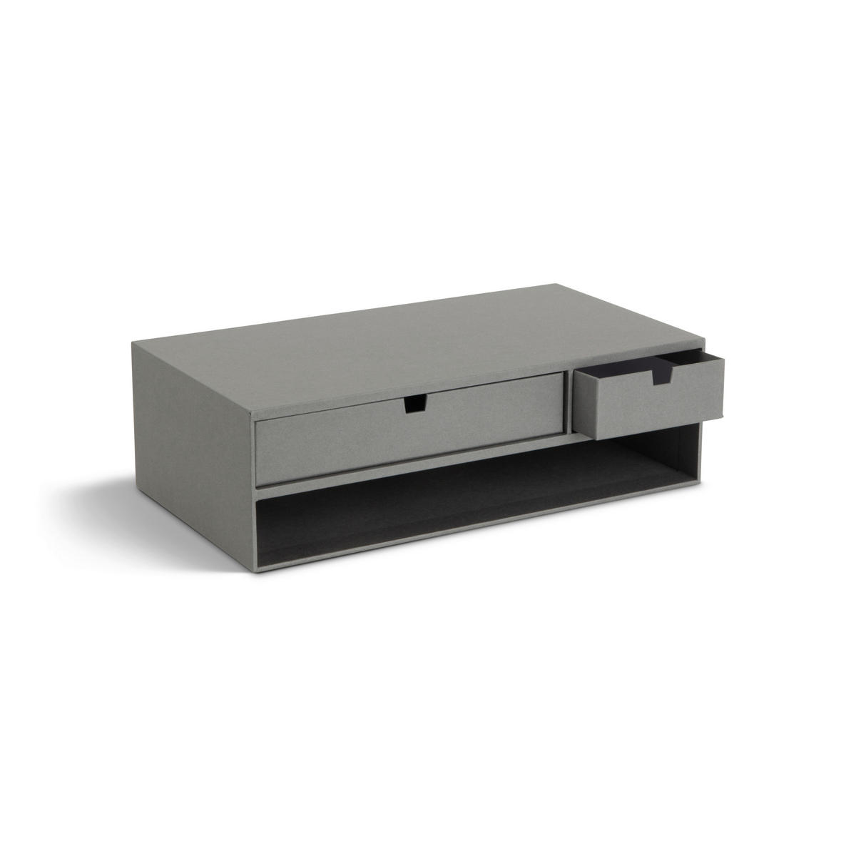 SCHUBLADENBOX    26/48.5/15 cm  - Grau, Basics, Karton/Papier (26/48.5/15cm)