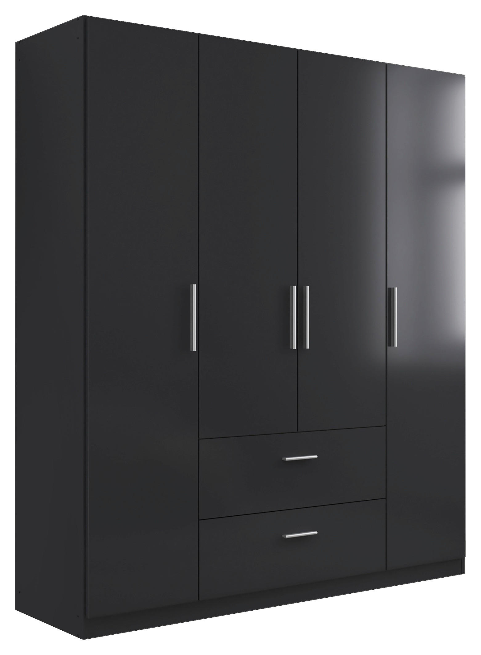 home24 Drehtürenschrank Dunkelgrau 181x210x54 cm