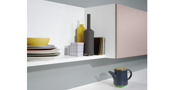 EINBAUKÜCHE - Rosa/Weiß, Design, Holzwerkstoff/Kunststoff - Dieter Knoll