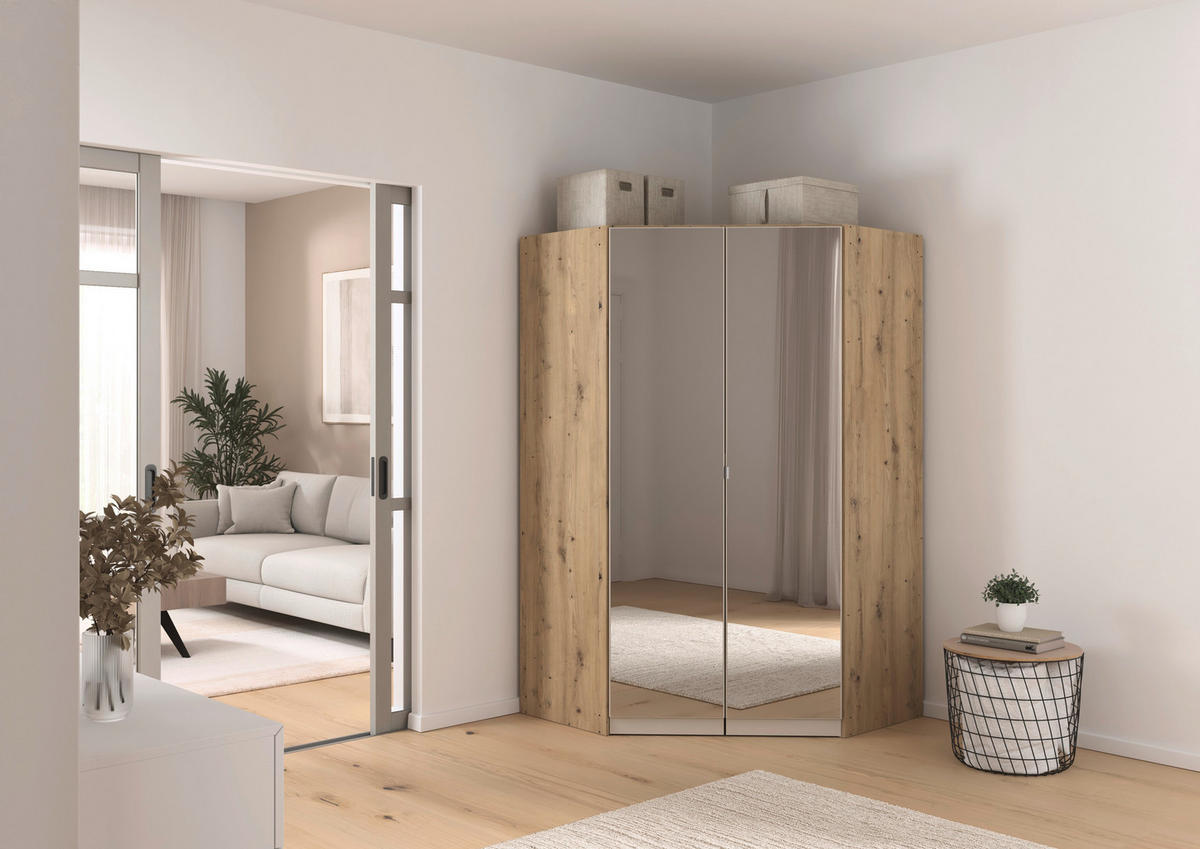 KOTNA OMARA,  - Design, kovina/leseni material (117/197/117cm) - Carryhome