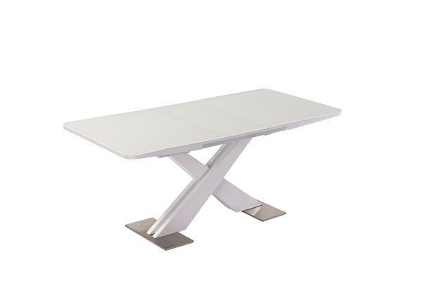 STOL ZA BLAGOVAONICU bijela metal, drvni materijal - bijela, Design, drvni materijal/metal (140-175/76/85cm) - Novel