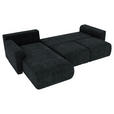ECKSOFA  in Samt Dunkelgrau  195/293 cm  - Chromfarben/Dunkelgrau, KONVENTIONELL, Kunststoff/Textil (195/293cm) - Carryhome