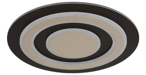 DECKENLEUCHTE 40 W 48/5,2 cm - Champagner/Dunkelbraun, Design, Holz/Kunststoff (48/5,2cm) - Novel