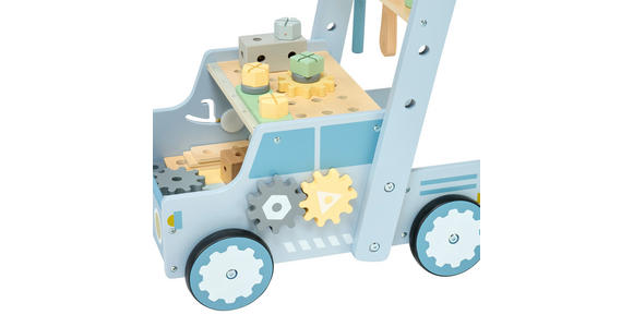 LAUFLERNWAGEN - Blau/Hellgelb, Basics, Holz/Kunststoff (40/29,5/46cm) - My Baby Lou