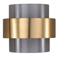 WANDLEUCHTE - Goldfarben/Grau, Design, Glas (18/18/9cm)