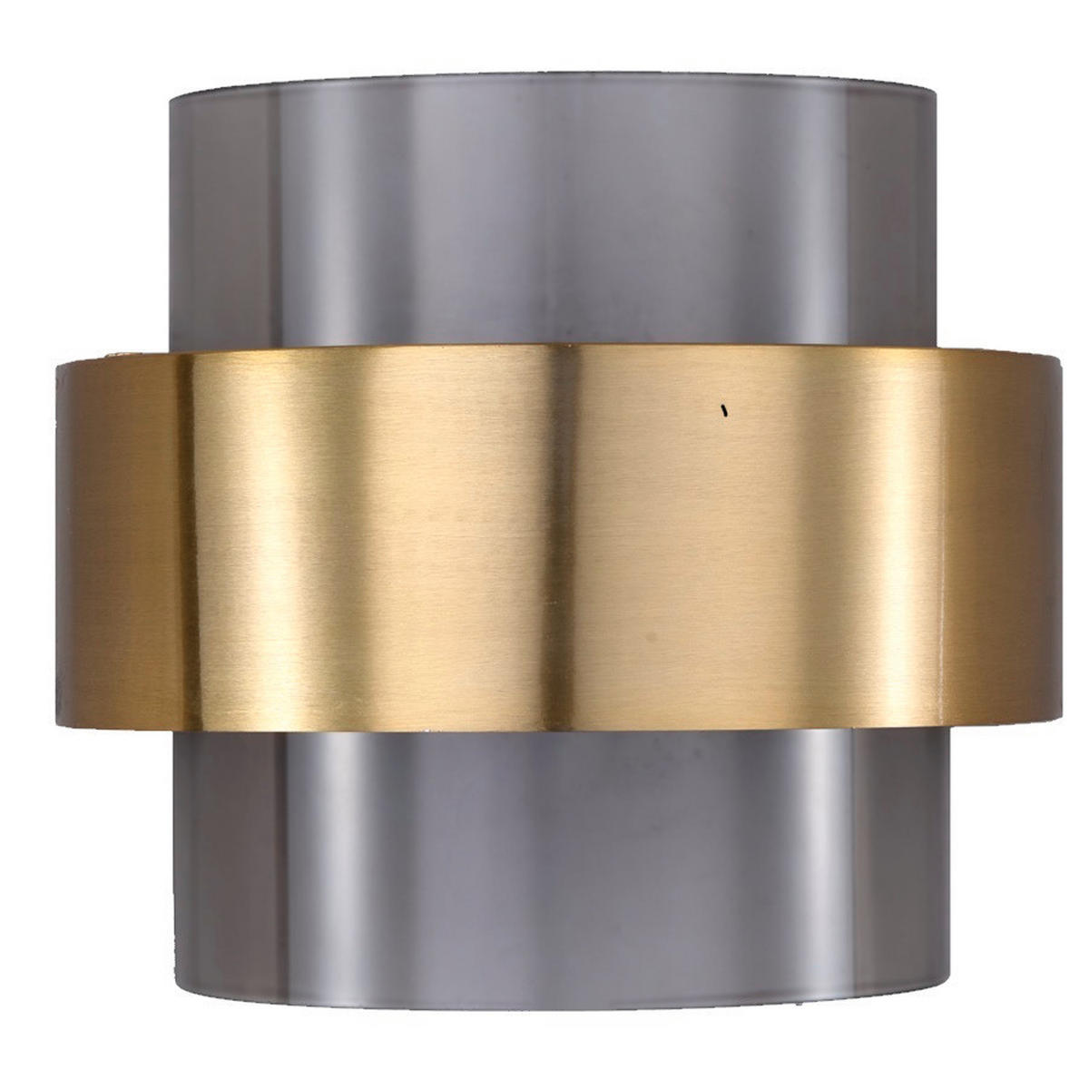 WANDLEUCHTE - Goldfarben/Grau, Design, Glas (18/18/9cm)