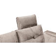 ECKSOFA  in Mikrovelours Creme  - Creme/Schwarz, KONVENTIONELL, Kunststoff/Textil (170/275cm) - Carryhome