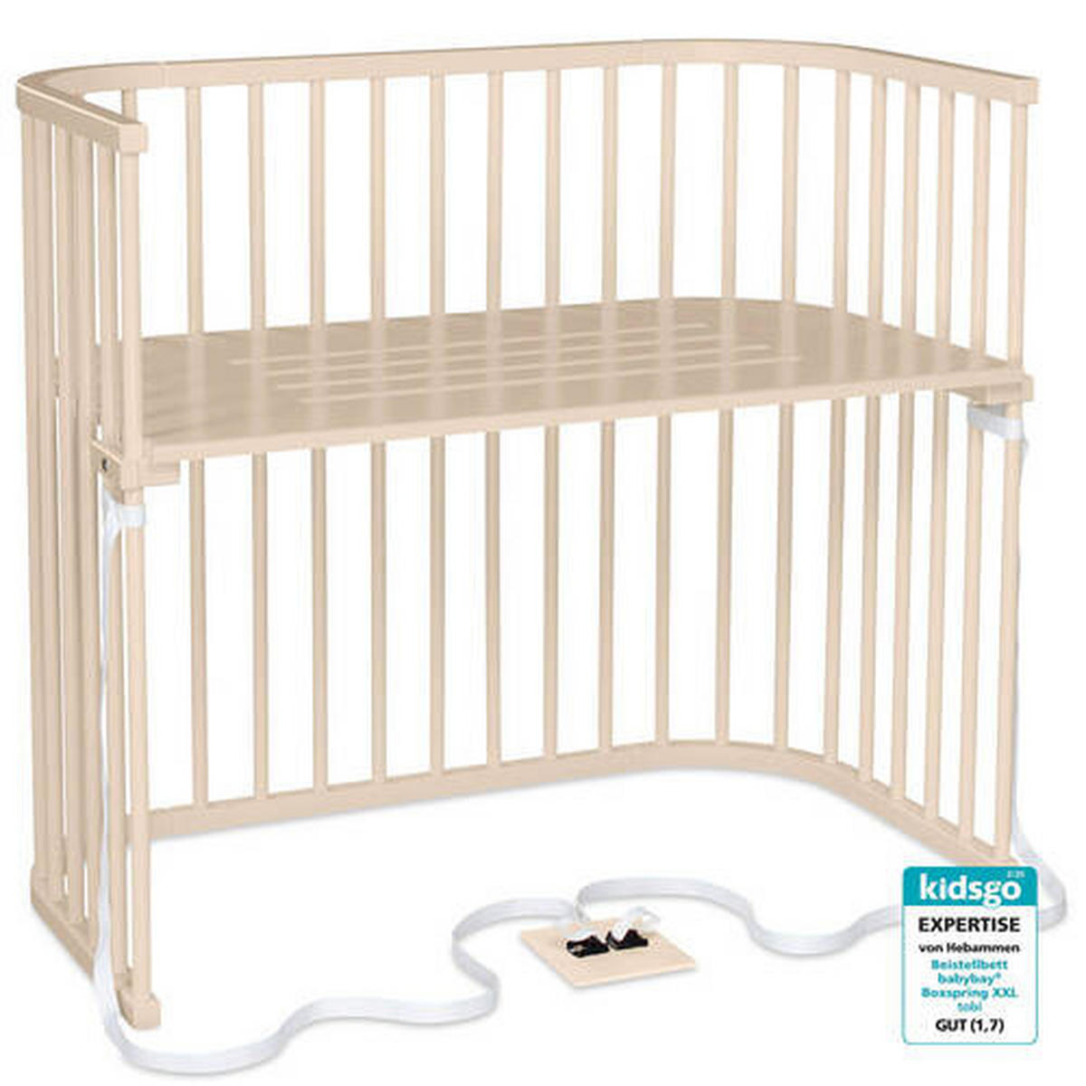 BEISTELLBETT 110/62/96,50 cm  - Beige, Basics, Holz (110/62/96,50cm) - Babybay