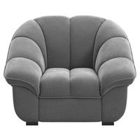 SESSEL in Chenille Anthrazit  - Anthrazit/Schwarz, KONVENTIONELL, Kunststoff/Textil (110/88/104cm) - Welnova