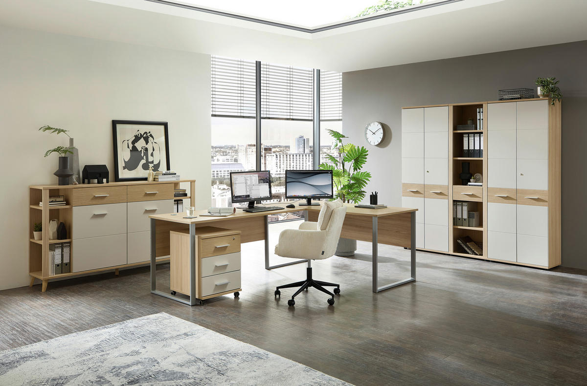 SIDEBOARD  in 180/105/38 cm  - Chromfarben/Kaschmir, KONVENTIONELL, Holzwerkstoff/Metall (180/105/38cm) - Stylife